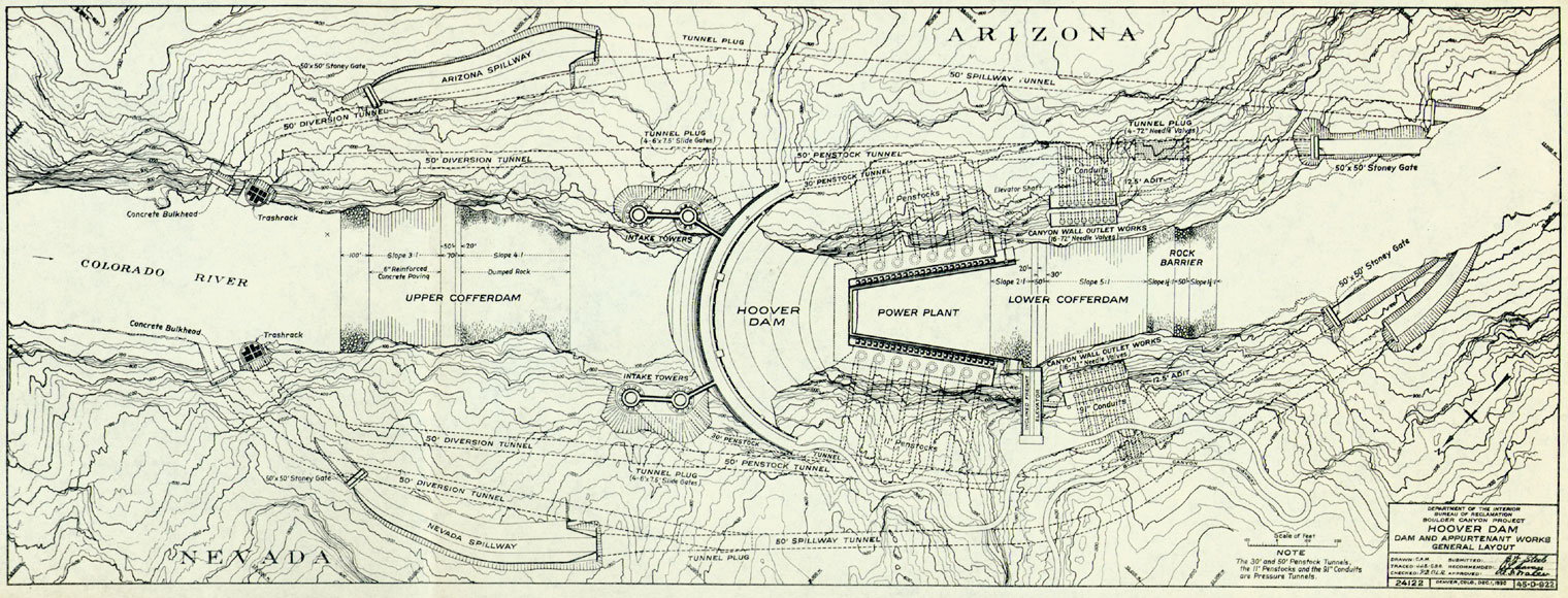 Hoover Dam plan. 1930