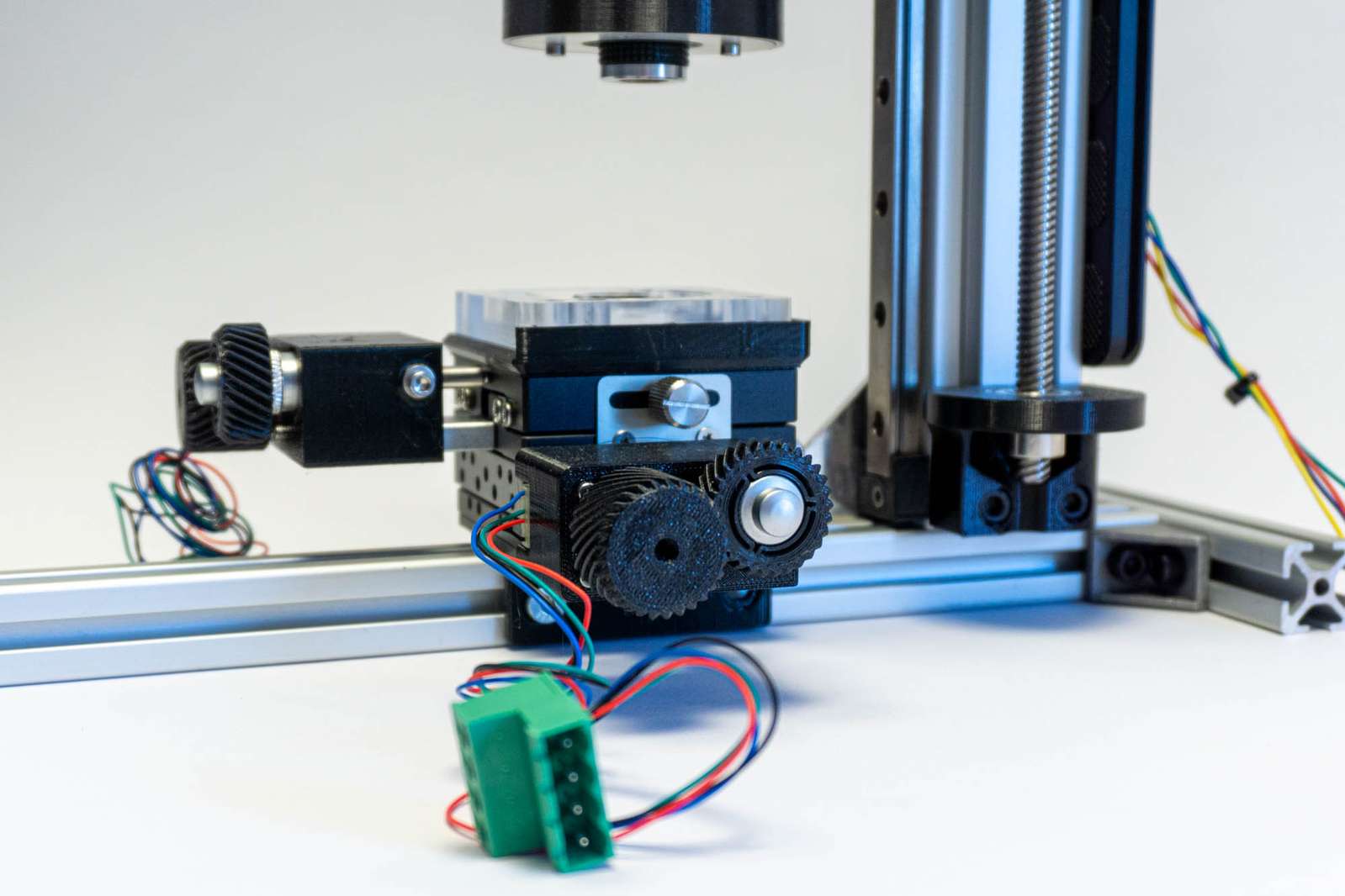 a micronstage with retrofitted stepper motors