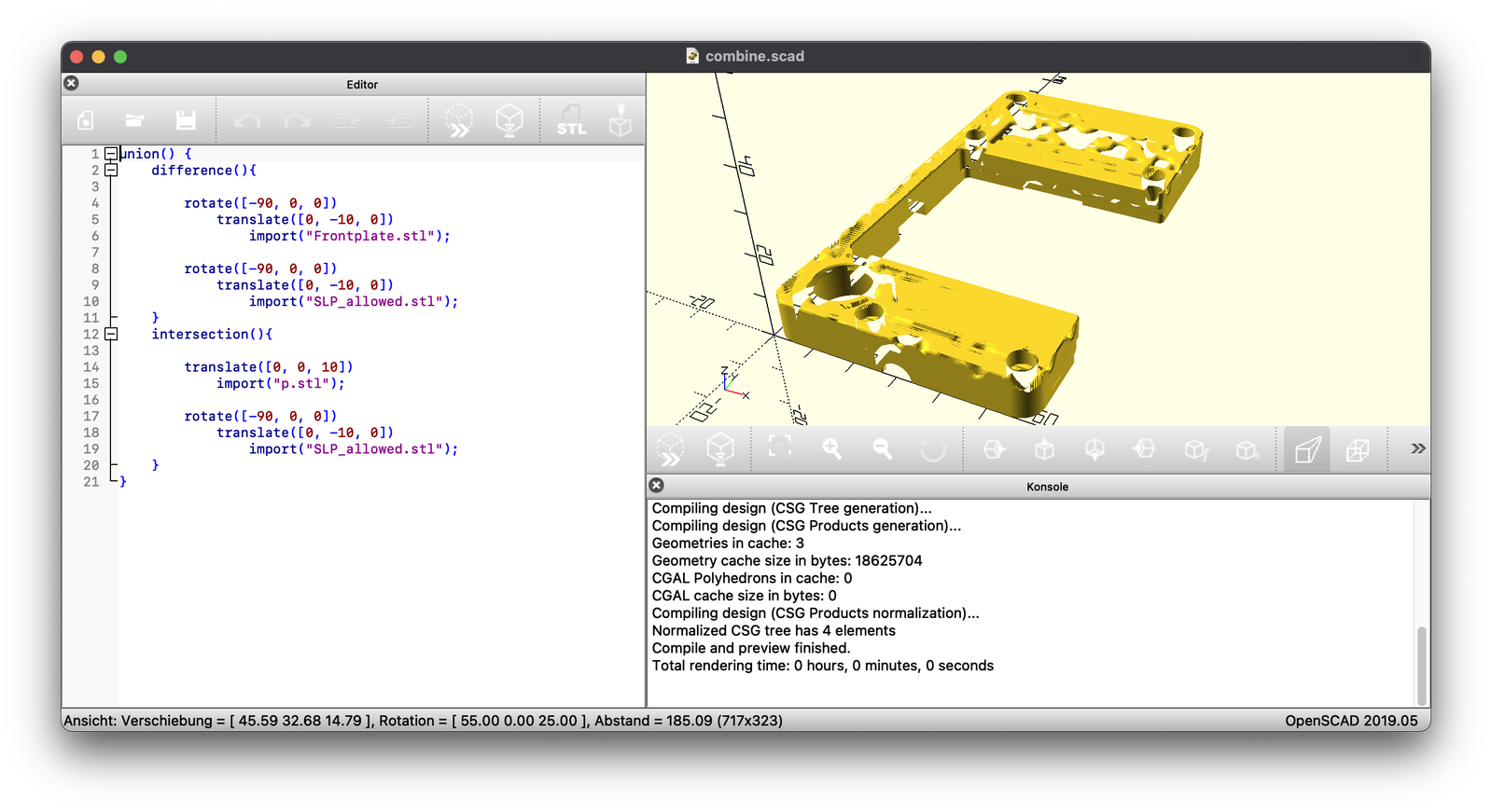 OpenScad screenshot
